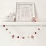 Pink And Peach Blossom Toadstool Garland, thumbnail 3 of 9