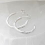 Celestial Shooting Star Medium Silver Hoops, thumbnail 5 of 6