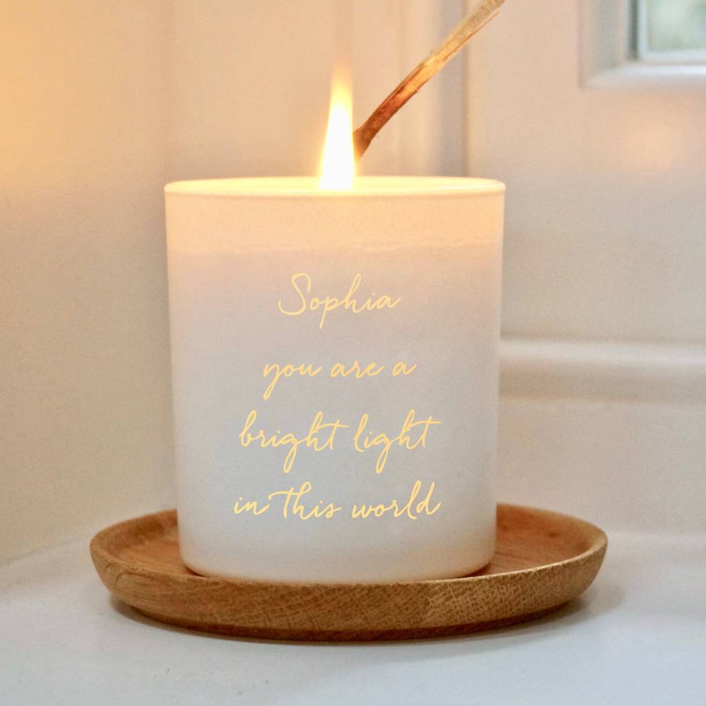 Personalised 'You Are A Bright Light' Candle, 1 of 4