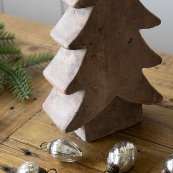 Terracotta Effect Christmas Tree Ornament, 4 of 5