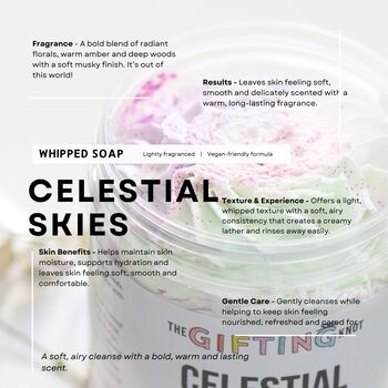 Celestial Skies Whipped Soap – Bold Floral, Amber And Woody Body Cleanser, 2 of 7