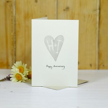 Personalised Hand Painted Heart Card, 9 of 12