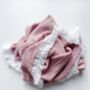 Dusty Pink 100% Cotton Tassel Fringed Blanket, thumbnail 3 of 4