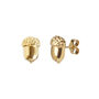 Gold Plated Acorn Earrings Hadrians Wall Path Symbol, thumbnail 3 of 3