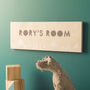 Personalised Wooden Scandinavian Style Room Name Sign, thumbnail 2 of 2