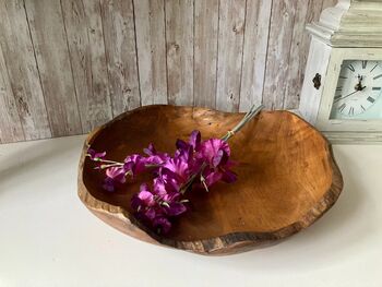 Handcrafted Teak Root Wooden Fruit Nuts Bowl – Large 40cm, 3 of 5