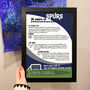 Years Of Being A Spurs Fan Print Birthday Gift For Tottenham Fan, thumbnail 1 of 6