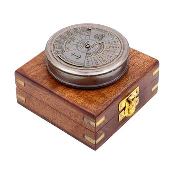 Personalised Three Inches 42nd Birthday 100 Year Calendar Compass, 2 of 12