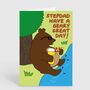 Stepdad Card Chill Bear Beer Father's Day Birthday Card, thumbnail 2 of 2