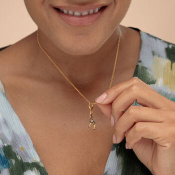 18ct Gold Giraffe Charm Necklace, 3 of 7