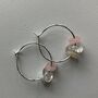Healing Crystal Silver Plated Hoop Earrings, thumbnail 8 of 12
