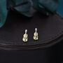 Tiny Violin Stud Earrings In Sterling Silver, thumbnail 7 of 11