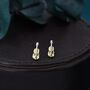 Tiny Violin Stud Earrings In Sterling Silver, thumbnail 7 of 12