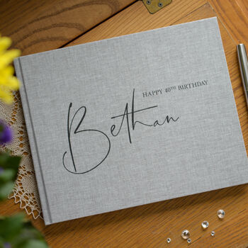 Personalised High Quality Birthday Guest Book, 2 of 4