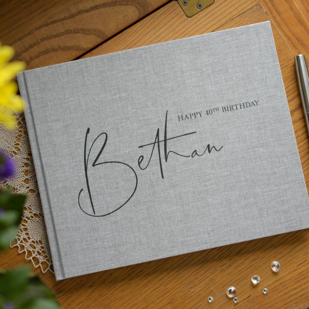 Personalised High Quality Birthday Guest Book, 1 of 3