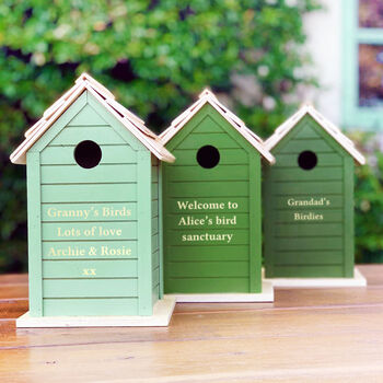 Personalised Wooden Bird Box, 2 of 7