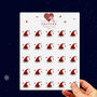 Butterfly Santa's Hat Christmas Stickers, Sheet Of 25, thumbnail 1 of 9