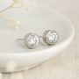 Sterling Silver April Birthstone Stud Earrings – 7mm, thumbnail 1 of 4