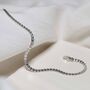 Sterling Silver Greek Box Chain Bracelet, thumbnail 4 of 5