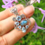 Labradorite And Blue Topaz Delilah Pendant, thumbnail 8 of 11