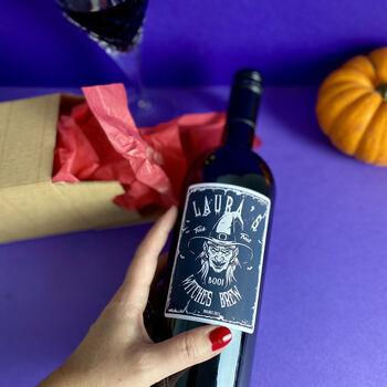 Personalised Witches Brew Halloween Wine Bottle, 6 of 6