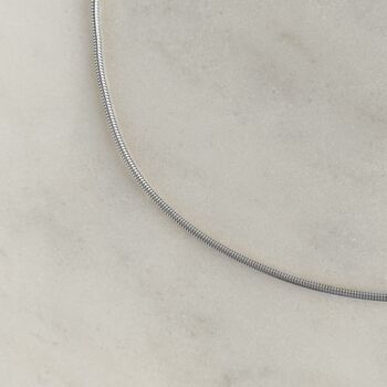 Sterling Silver Snake Chain Necklace, 2 of 5