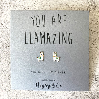 Llama Sterling Silver Earrings, 2 of 5