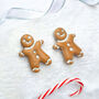 Gingerbread Christmas Polymer Clay Earrings, thumbnail 2 of 5