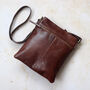 Leather Crosbody Bag, Brown, thumbnail 4 of 6