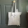 Personalised White Bride Tote Bag With Script Font, thumbnail 1 of 4