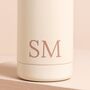 Personalised Cream Metal Water Bottle With Bamboo Top, thumbnail 2 of 3