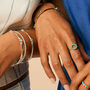 Holi Jewel Turquoise Bangle Silver Or Gold Plated, thumbnail 7 of 10