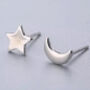 Sterling Silver Moon And Star Studs And Gift Box, thumbnail 2 of 5