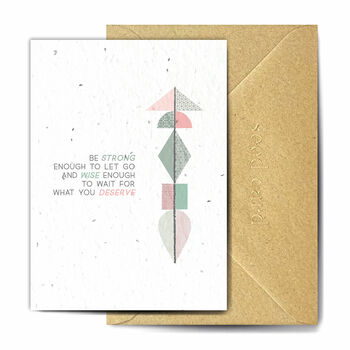 Strength And Wisdom Plantable Greetings Card, 2 of 3