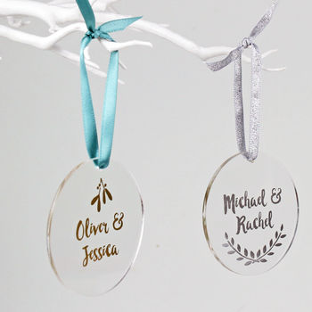 Personalised Couple's Foiled Decoration, 6 of 8