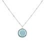 Barcelona Silver March Birthstone Necklace Blue Topaz, thumbnail 4 of 5