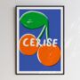French Cherry Colourful Kitchen Print, thumbnail 3 of 9