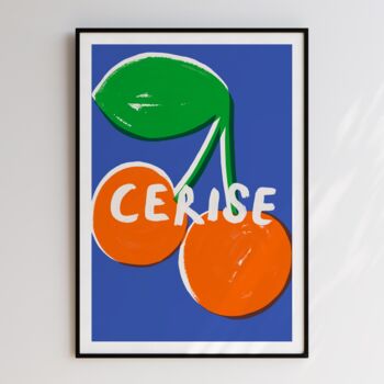 French Cherry Colourful Kitchen Print, 3 of 9