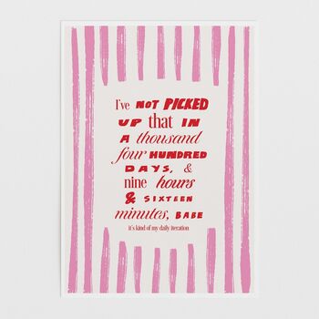 The 1975 'Part Of The Band' Striped Lyric Music Art Print, 2 of 4