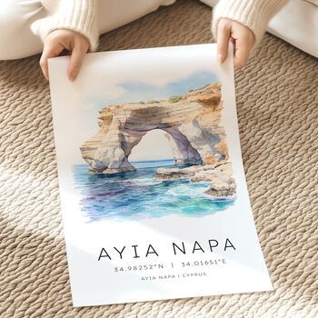 Cyprus Travel Poster Of Ayia Napa, 3 of 7
