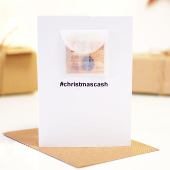 Hashtag Cash Personalised Cash Christmas Card, 2 of 3
