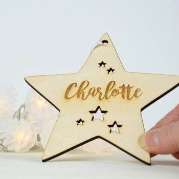 Personalised Star Tree Decoration, 4 of 5