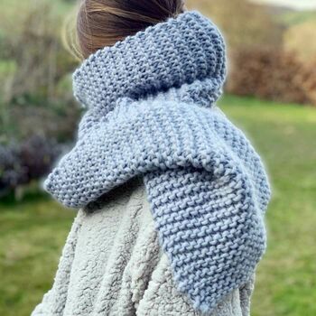 Ripple Merino Wool Beanie Hat Diy Knitting Kit, 4 of 9