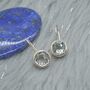 Green Amethyst Silver Earrings: February Birthstone, thumbnail 8 of 10