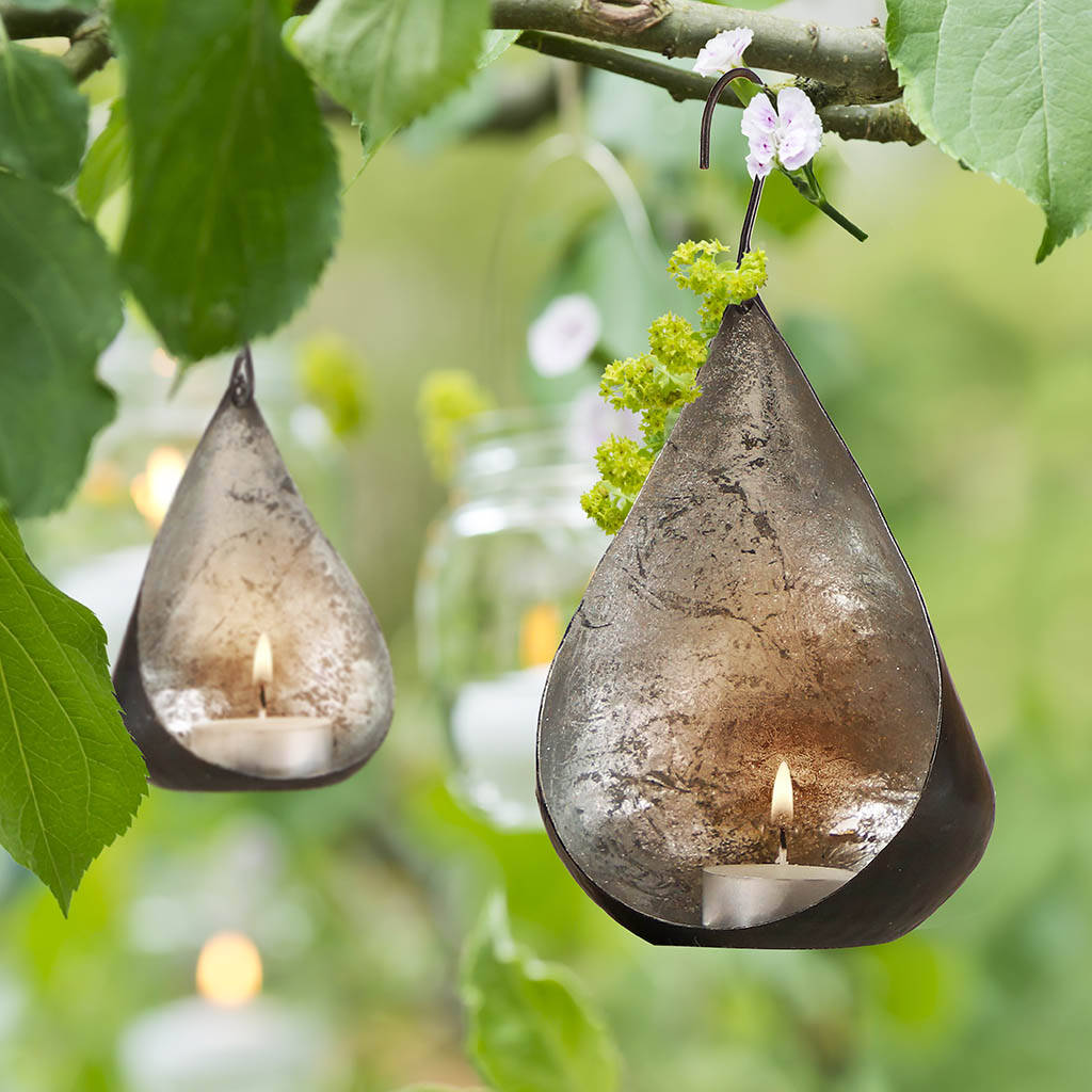 Hanging Teardrop Tea Light Candle Holders By Dibor