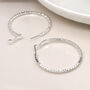 Silver Plated Large Rope Twist Hoop Earrings, thumbnail 4 of 5