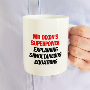 Design Your Own Superman Teacher Personalised Mug, 3 of 4