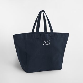 Personalized Xxl Striped Beach Tote Bag, Holiday Bag, 2 of 8