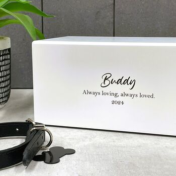 Personalised White Wooden Urn, 7 of 11