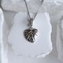 Monstera Leaf Charm Necklace Gift 925, thumbnail 5 of 7